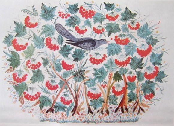 Image - Tetiana Pata: Cuckoo on a Viburnum (1950).